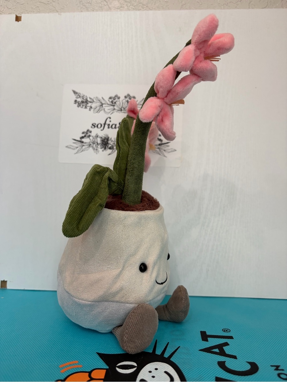 AUTHENTIC NWT Jellycat Amuseables Pink Orchid Plant Flower Lover Gift US SHIP - Picture 2 of 9